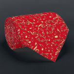 Notes de musique d'or rouges ou cravate faite sur<br><div class="desc">Notes de musique d'or rouges ou cravate faite sur commande de musique de couleur. Un défilement élégant, un motif ornemental des notes musicales d'or et des clefs votre choix d'arrière - plan de couleur. La personnaliser de clic et alors le peu éditent le crayon par les couleurs pour changer la...</div>