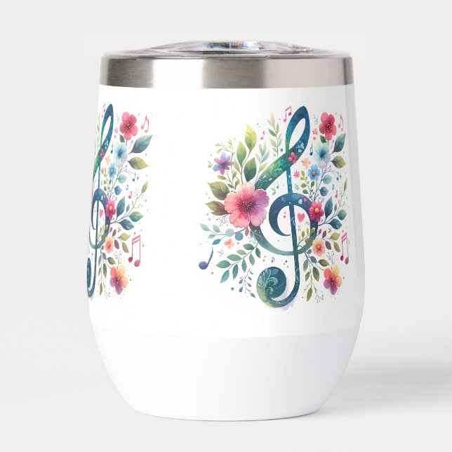 Notes de musique et fleurs (Avant)