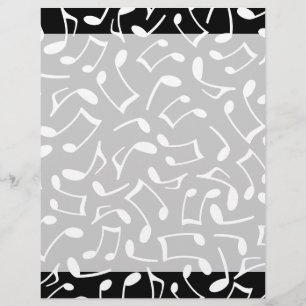 Notes de musique Motif noir et blanc