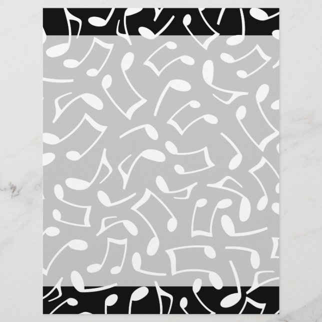 Notes de musique Motif noir et blanc (Devant)