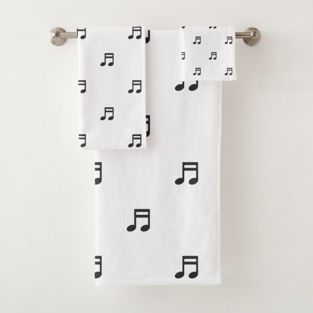 Notes de musique noires sur fond blanc (En situation)