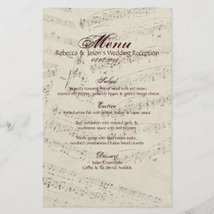 Notes de musique romantique moderne Mariage de mus