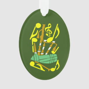 Notes de musique rouge Bagpipes