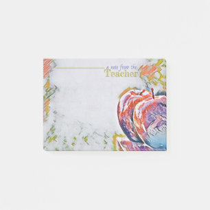 Notes de post-it d'aujourd'hui de professeur