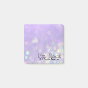 Notes de post-it de Bokeh (pourpres)