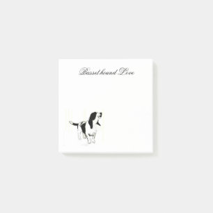 Notes de post-it de chien de basset