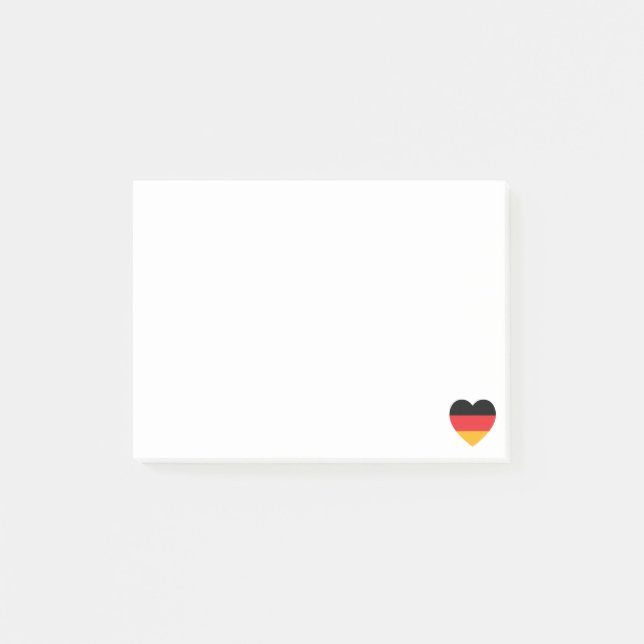 Notes de post-it de coeur de drapeau de (Devant)