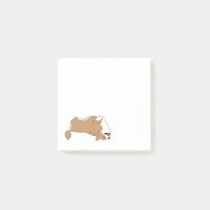 Notes de post-it de corgi de rock