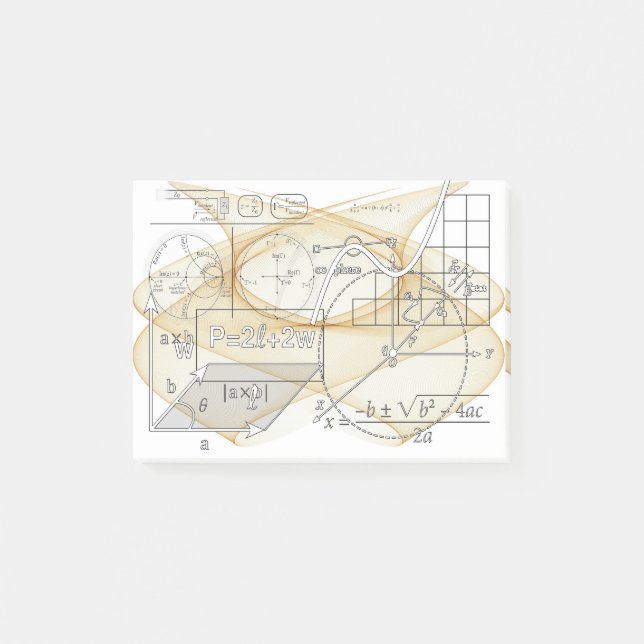 Notes de post-it de formules de la Science de (Devant)