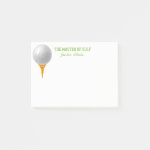 Notes de post-it de golf