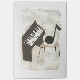 Notes de post-it de notes musicales