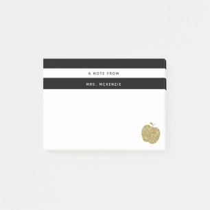 Notes de post-it de professeur d'Apple de parties