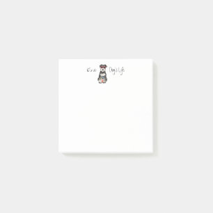 Notes de post-it de Schnauzer de miniature d'été