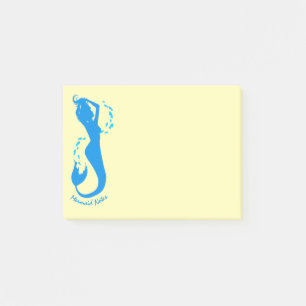 Notes de post-it de sirène