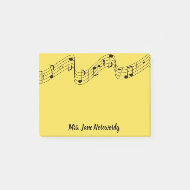 Notes de post-it de thème de musique (Devant)