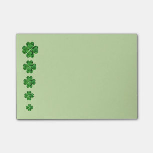 Notes de post-it du jour de St Patrick vert de