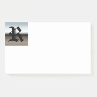 Notes de post-it du monogramme R initial
