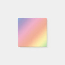 Notes de post-it en pastel d'arc-en-ciel