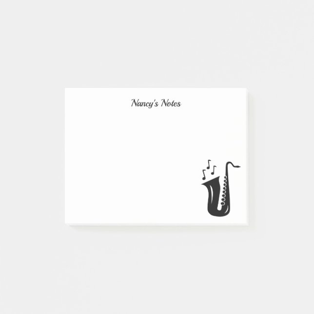 Notes de post-it faites sur commande de saxophone (Devant)
