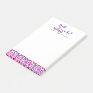 Notes de post-it faites sur commande nommées de l
