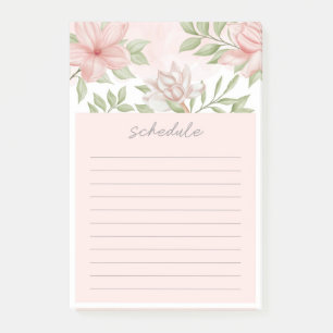 Notes de post-it florales