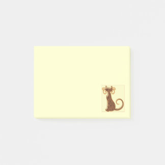 Notes de post-it fraîches de chat