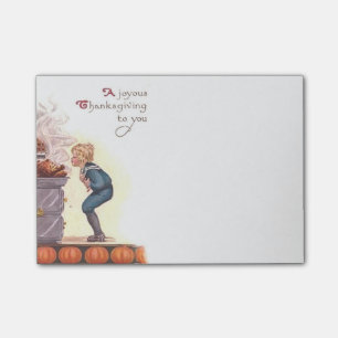Notes de post-it joyeuses de thanksgiving