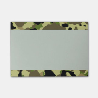 Notes de post-it kaki de Camo de camouflage