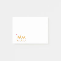 Notes de post-it mignonnes de bout de corgi