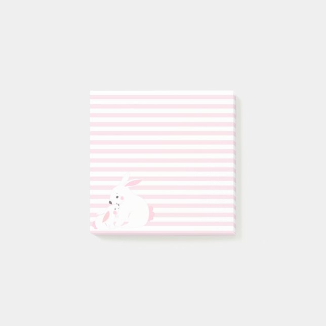 Notes de post-it mignonnes de post-its du lapin | (Devant)