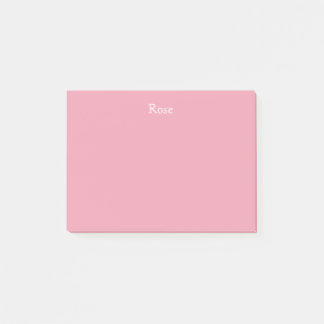 Notes de post-it personnalisées de rose rose