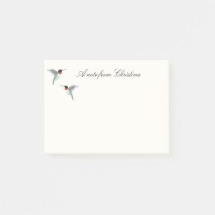 Notes de post-it personnalisées pour les colibris