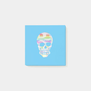 Notes de post-it pour le crâne de brillance de cou