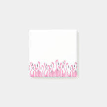 Notes de post-it roses de Flamant rose