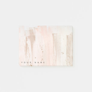 Notes de post-it roses personnalisées d'effet