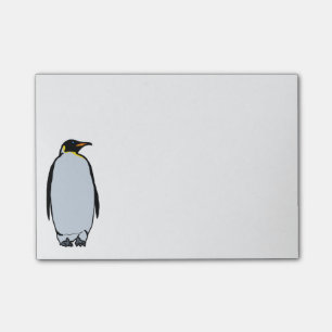Notes de post-it solitaires de froid de pingouin
