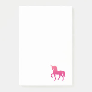 Notes de post-it Unicorne rose
