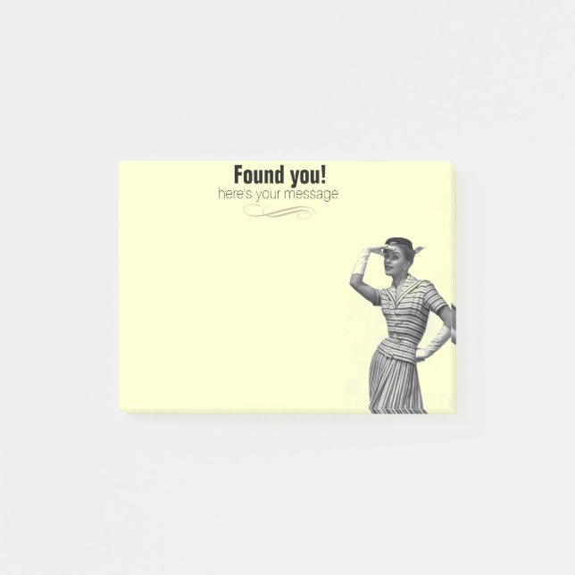 Notes de post-it vintages drôles (Devant)