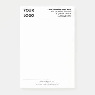 Notes de renseignements Post-it® avec logo d'entre