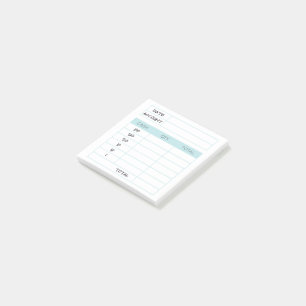 Notes de retrait post-it du budget bancaire