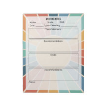 Notes de réunion Bloc-notes - Sun