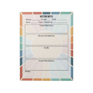 Notes de réunion Bloc-notes - Sun