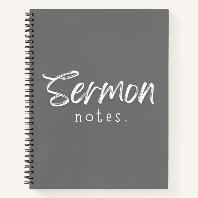 Notes de sermon Carnet spiral (Devant)