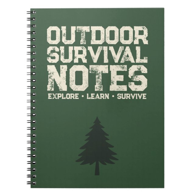 Notes de survie en plein air Cahier Forêt Verte (Devant)