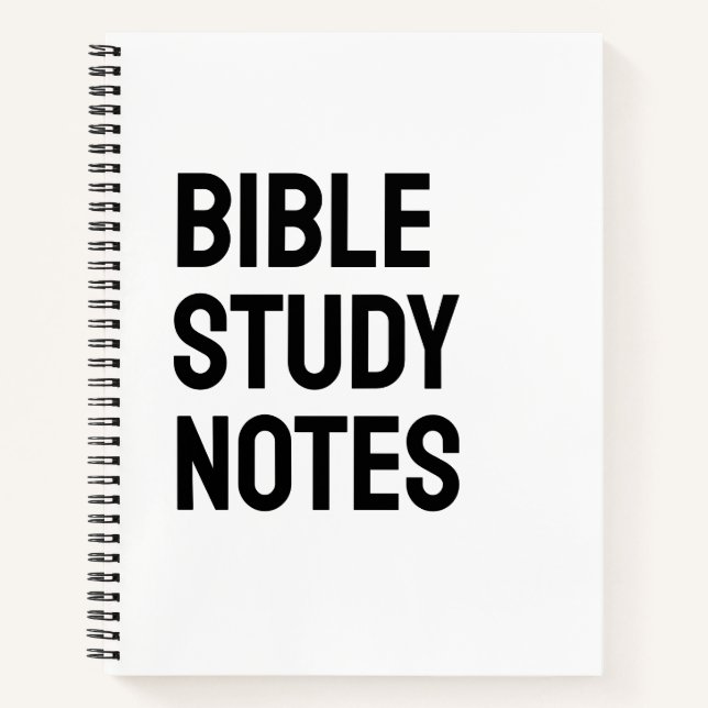 Notes d'étude biblique – Cahier à spirale blanc (Devant)