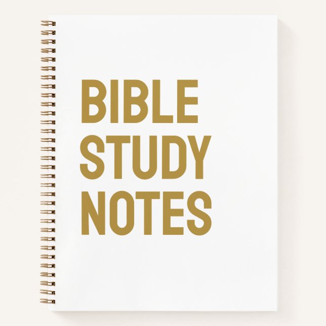 Notes d'étude biblique – Cahier à spirale blanc et (Devant)