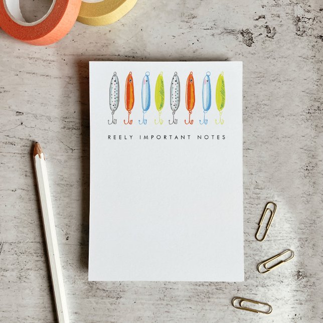 Notes importantes Pêche Bait Post-it Notes (Reely Important Notes Fishing Bait Post-it Notes)