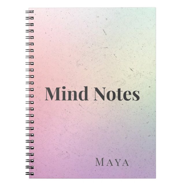 Notes mentales Cahier minimaliste (Devant)