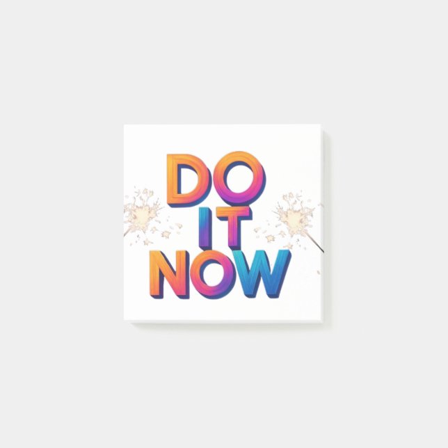 Notes motivantes « Faire maintenant » Post-it  – R (Devant)