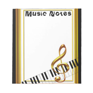 Notes musicales Bloc-notes pour piano Music Lover